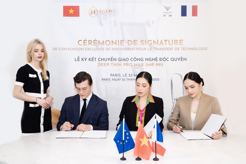 Hoa hậu Tô Diệp Hà sang chảnh ký kết công nghệ làm đẹp tại Paris - SAOPLUS  - TRANG TIN TỨC VỀ GIẢI TRÍ & NGÔI SAO