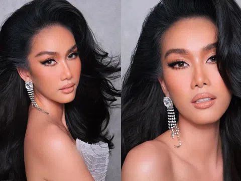 Á hậu Phương Anh học make-up để thi Hoa hậu Quốc tế