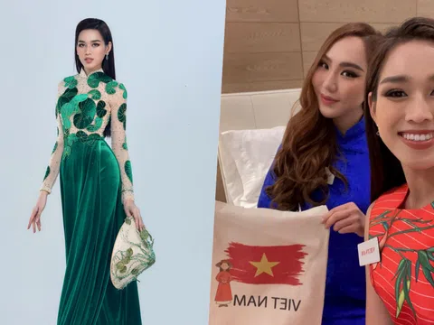 Hoa hậu Đỗ Hà diện áo dài hoạt tiết Rau má, tặng quà và đặc sản Việt Nam cho các thí sinh Miss World 2021