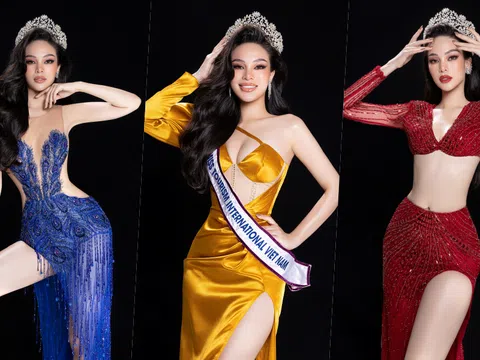 Nhan sắc rạng rỡ Hoàng Hương Ly vừa đăng quang Hoa hậu Du lịch các quốc gia 2021