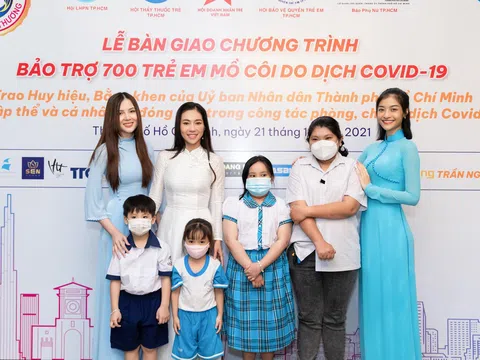 Hoa hậu Tiểu Vy và dàn người đẹp nhận bảo trợ trẻ mồ côi do dịch Covid-19