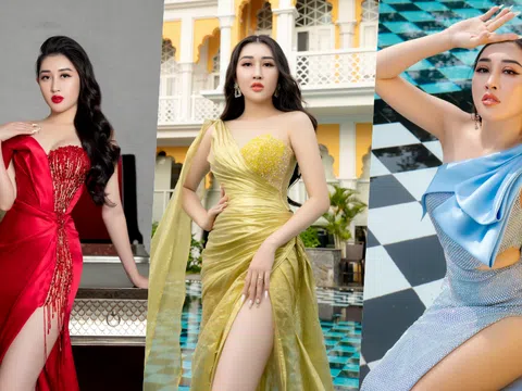 Diện dạ hội lộng lẫy chào Xuân, Hoa hậu Huỳnh Thúy Anh đón Xuân 2022 đẹp rực rõ