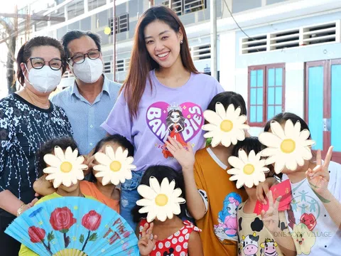 Hoa hậu Khánh Vân chúc Tết các em ngôi nhà OBV