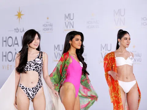 Thí sinh Hoa hậu Hoàn vũ Việt Nam 2022 khoe dáng trong phần thi bikini