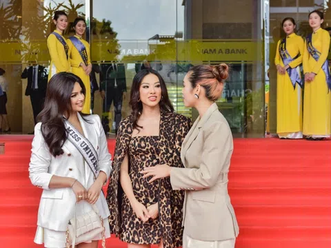 Hoa hậu Hoàn vũ 2021 tham quan Nam A Bank
