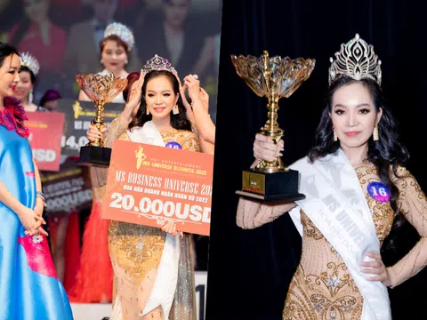 Trần Thị Ngọc Hoan đăng quang Hoa hậu Doanh nhân Hoàn vũ 2022 tại Thái Lan