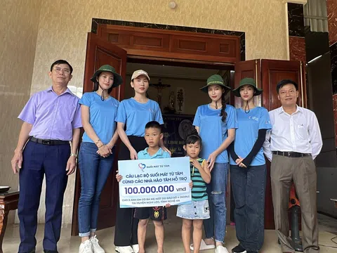 Hoa hậu Tiểu Vy, Mai Phương đến Nghệ An hỗ trợ thiệt hại sau cơn bão Noru
