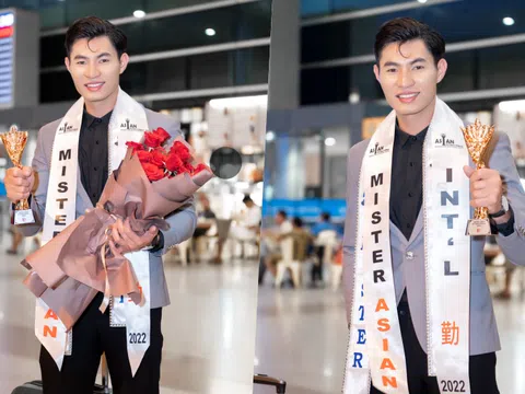 Phạm Văn Quốc về nước sau đăng quang Á vương Mister Asian International 2022