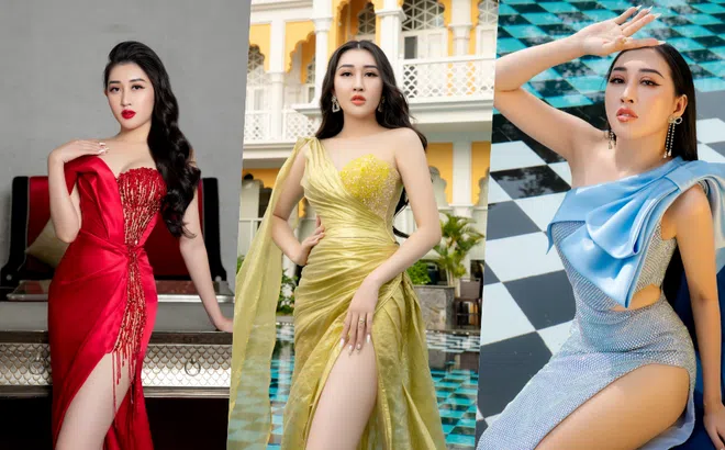 Diện dạ hội lộng lẫy chào Xuân, Hoa hậu Huỳnh Thúy Anh đón Xuân 2022 đẹp rực rõ
